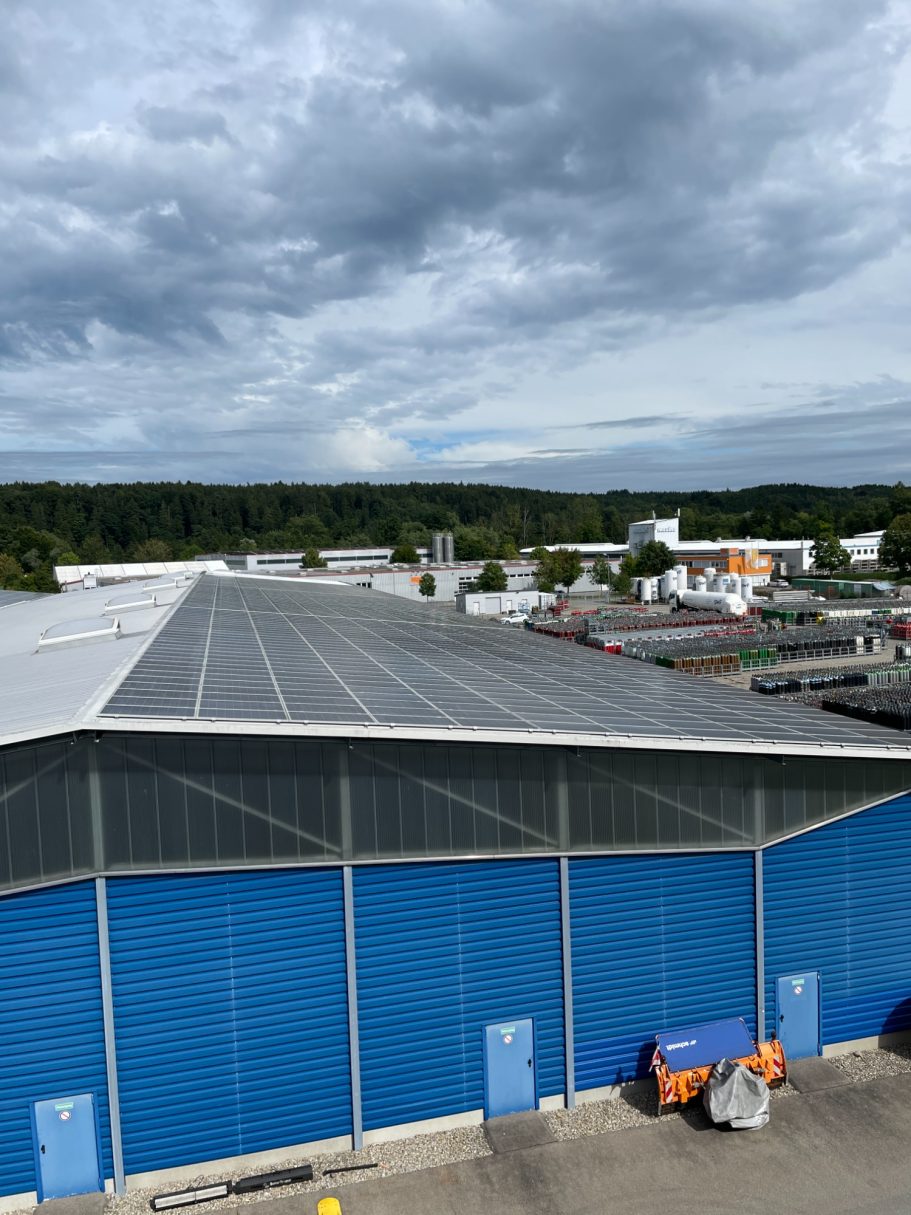 über 7.500m² PV-Module 1.286 kWp Anlage in Aitrach